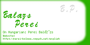 balazs perei business card